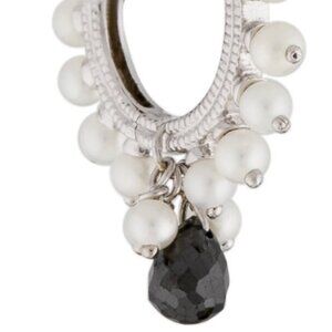Maria Tash 18K Pearl & Diamond Coronet Huggie Earring